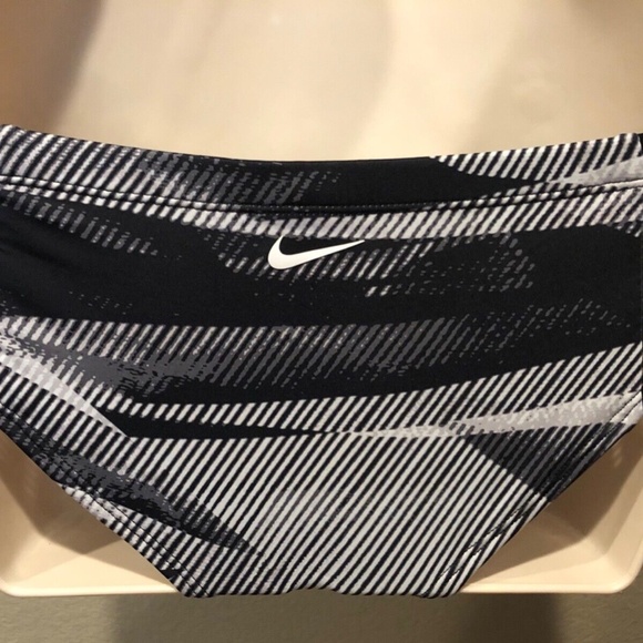 Nike Women's Nike Black/Gray Line Up 2-Piece Tankini Swimsuit Size S - Picture 9 of 11